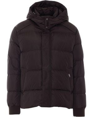 Add Hooded Ped Down Jacket By - Black