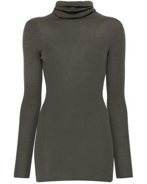 Rick Owens Wool Turtle-Neck Jumper - Grey