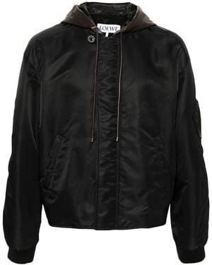 Loewe Bomber Con Cappuccio - Nero