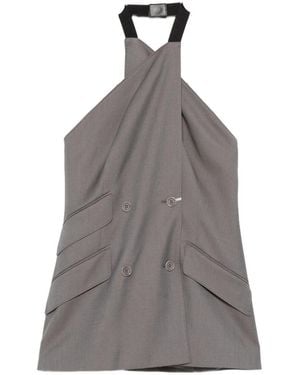 Max Mara Wool Halterneck Top - Grey