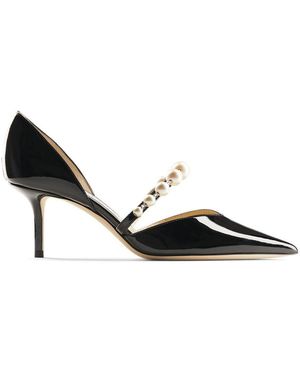 Jimmy Choo Aurelie 65 Patent Leather Court Shoes - Black