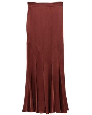 Max Mara Silk Skirt - Red