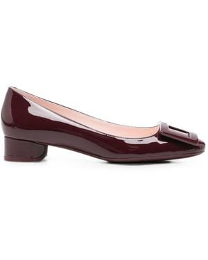 Roger Vivier Roundy Patent Leather Ballets - Red