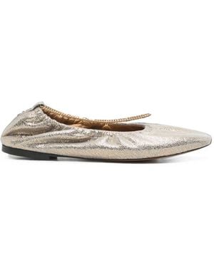 Stella McCartney Ballerine Con Dettaglio Catena By - Bianco