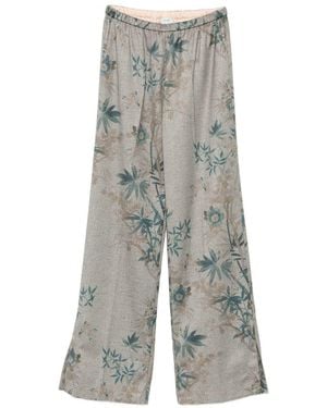 forte_forte Printed Fluid Trousers - Grey