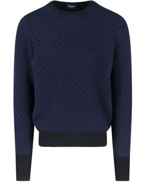 Drumohr Biscottino Crew Neck Jumper - Blue