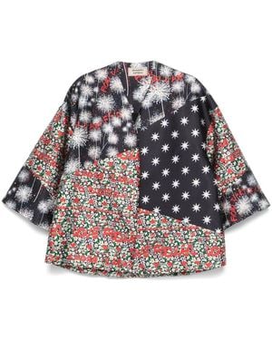 ALESSANDRO ENRIQUEZ Printed Kimono - Grey