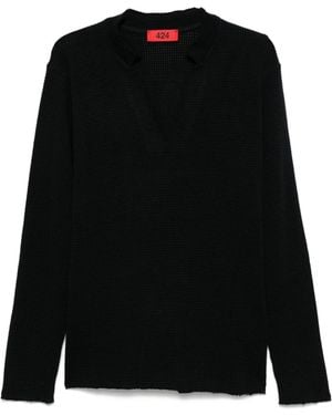424 T-Shirt With Logo - Black