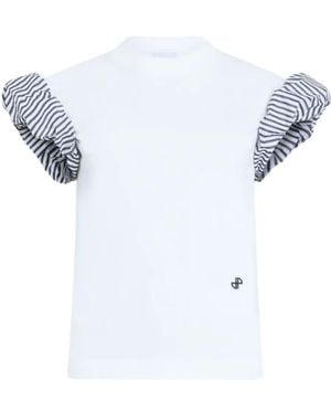 Patou T-Shirt With Faille Details - White