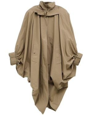 Chloé Cotton Cape Coat - Natural