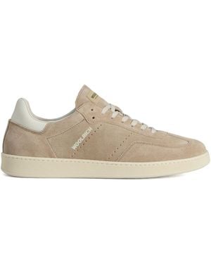 Woolrich Suede Trainers With Contrasting Heel - Brown