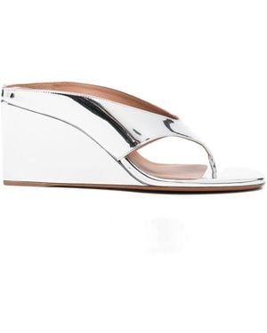 Alaïa Wedge Thong Mules - White