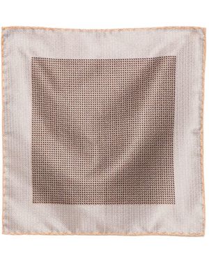 Brioni Pritned Silk Foulard - Natural