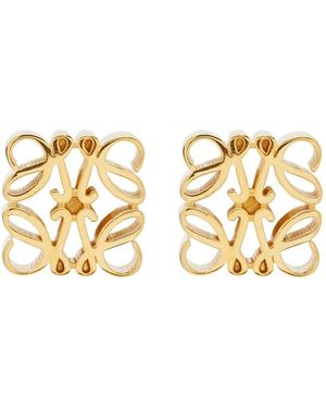 Loewe Anagram Stud Earrings - Metallic