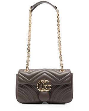 Gucci Gg Marmont Small Leather Shoulder Bag - White
