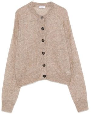 Brunello Cucinelli Wool Cardigan - Natural