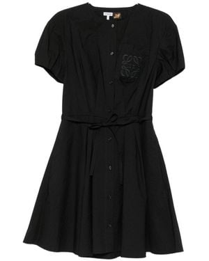 Loewe Cotton Short Dress - Black