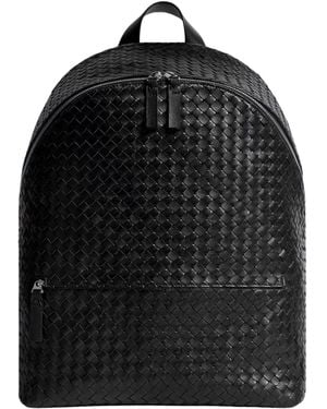 Bottega Veneta Woven Leather Backpack - Black