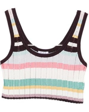 Alaïa Striped Top - Brown