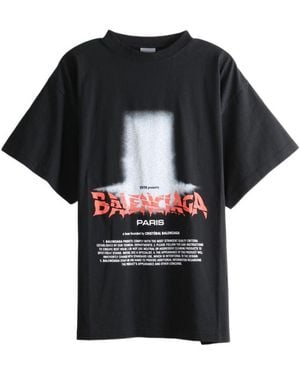 Balenciaga Printed T-Shirt - Black