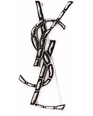 Saint Laurent Cassandre Pin - White