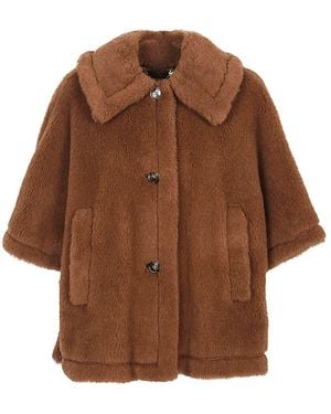 ポンチョ・ケープ Max Mara Studio Cappuccino wool Hildestd cape MAX MARA Hilde Wool Cape Max Mara