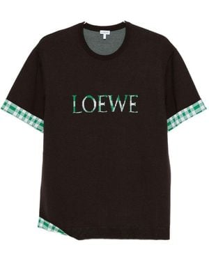 Loewe Wool And Cotton Blend T-Shirt - Black