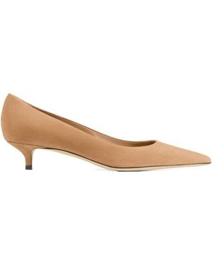 Jimmy Choo Amelia Suede Leather Court Shoes - Brown