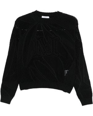 Max Mara Cotton Crewneck Jumper - Black