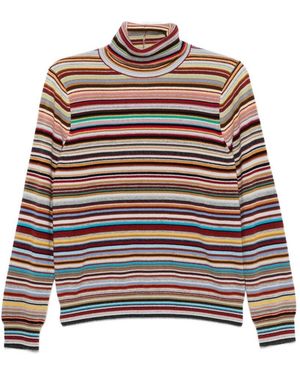 Paul Smith Signature Stripe Roll Neck Jumper - Multicolour