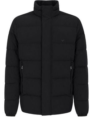 Emporio Armani Nylon Short Down Jacket - Black