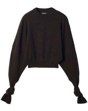 Jacquemus Wool Crewneck Sweater - Black