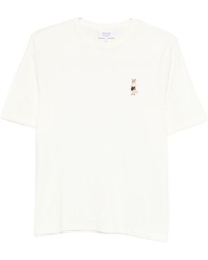 Maison Kitsuné Dressed Fox Cotton T-Shirt - White