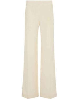 The Row Foulard Pant In Wool, Silk And Linen - Natural