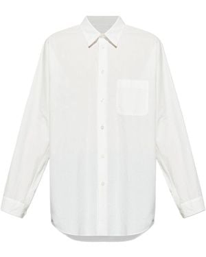 Homme Plissé Issey Miyake Cotton Shirt With Front Button Fastening - White