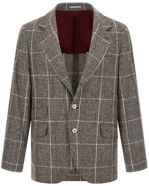 Brunello Cucinelli Wool Deconstructed Jacket - Brown
