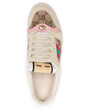 Gucci Screener Leather Sneakers - Natural