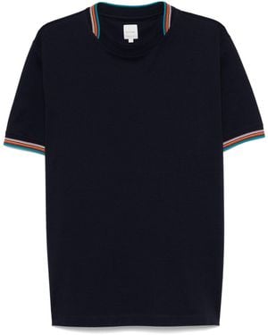Paul Smith T-Shirt Stripe Detail - Blue