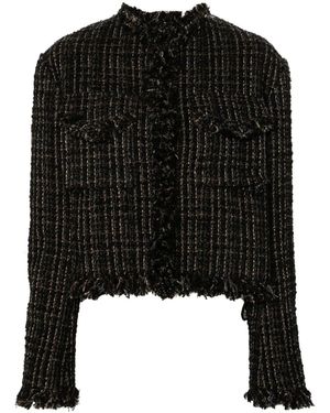 Sacai Giacca Tweed - Nero