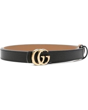 Gucci Gg Marmont Leather Belt - White