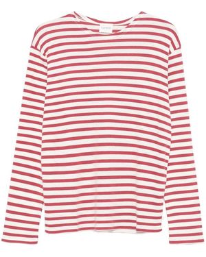 Closed Cotton Blend Striped T-Shirt - Red