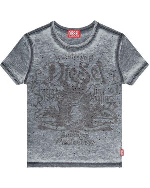 DIESEL Cotton Blend T-Shirt - Grey