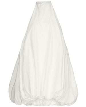 Alaïa Balloon Cotton-Poplin Mini Dress - White