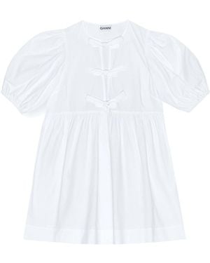 Ganni Mini Abito - Bianco