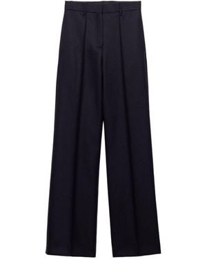 Prada Wool Tailored Trousers - Blue