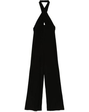 Norma Kamali Sleeveless Long Jumpsuit - Black