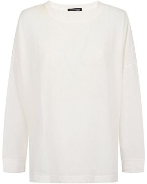 MIZUIRO Crewneck Jumper - White