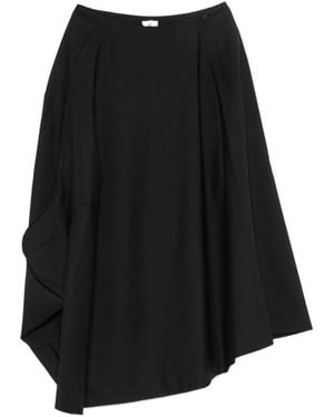 Comme des Garçons Wool Midi Skirt - Black