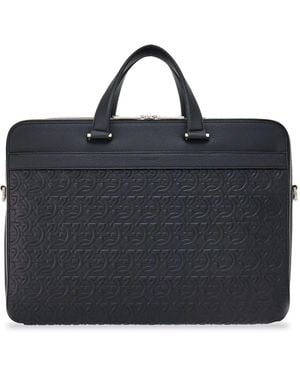 Ferragamo Gancini Leather Handbag - Black