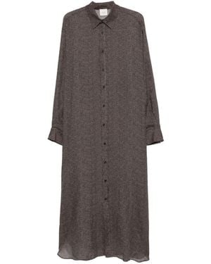 Alysi Chemisier Long Dress - Grey